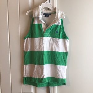 Striped Polo Sleeveless Shirt
